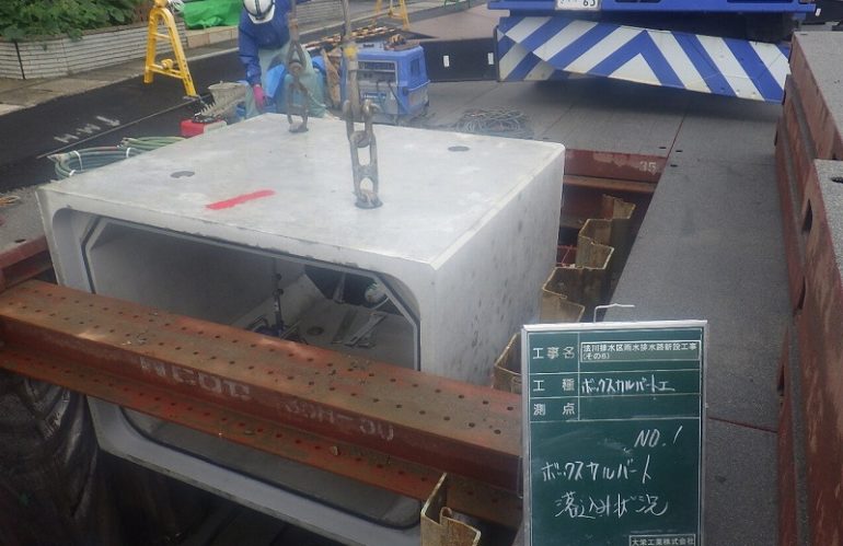 ６.８トンのボックスカルバートが、人力で動く!